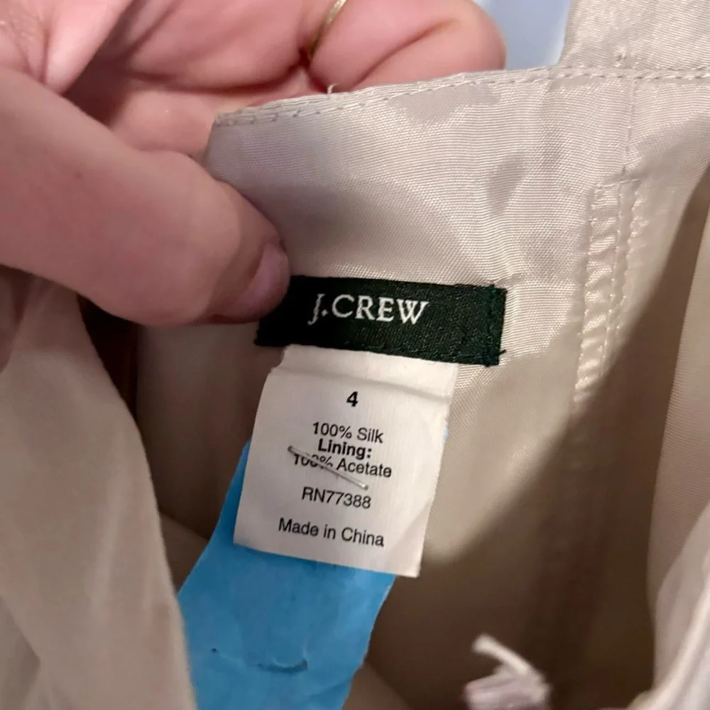 J Crew 100% silk‎ sangle taffeta special occasion dress size 4